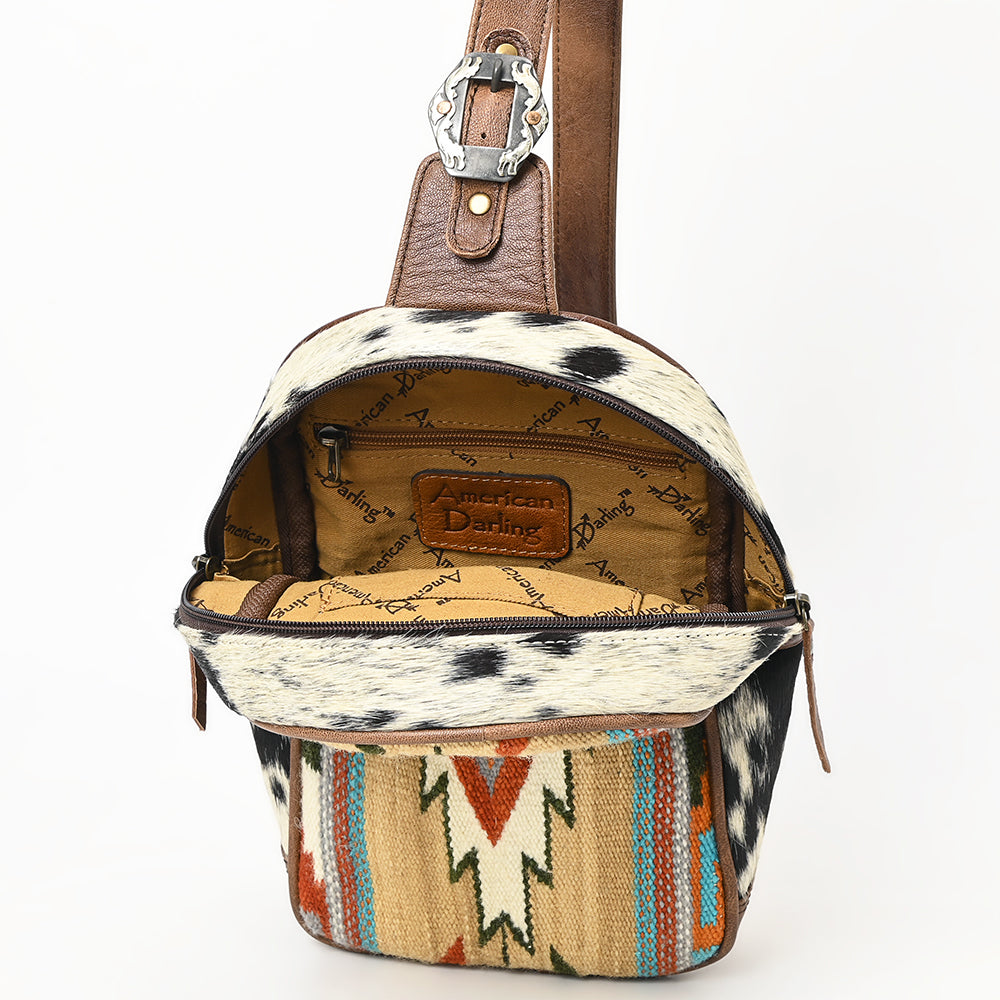 American Darling Hair-On Genuine Leather Sling Bag