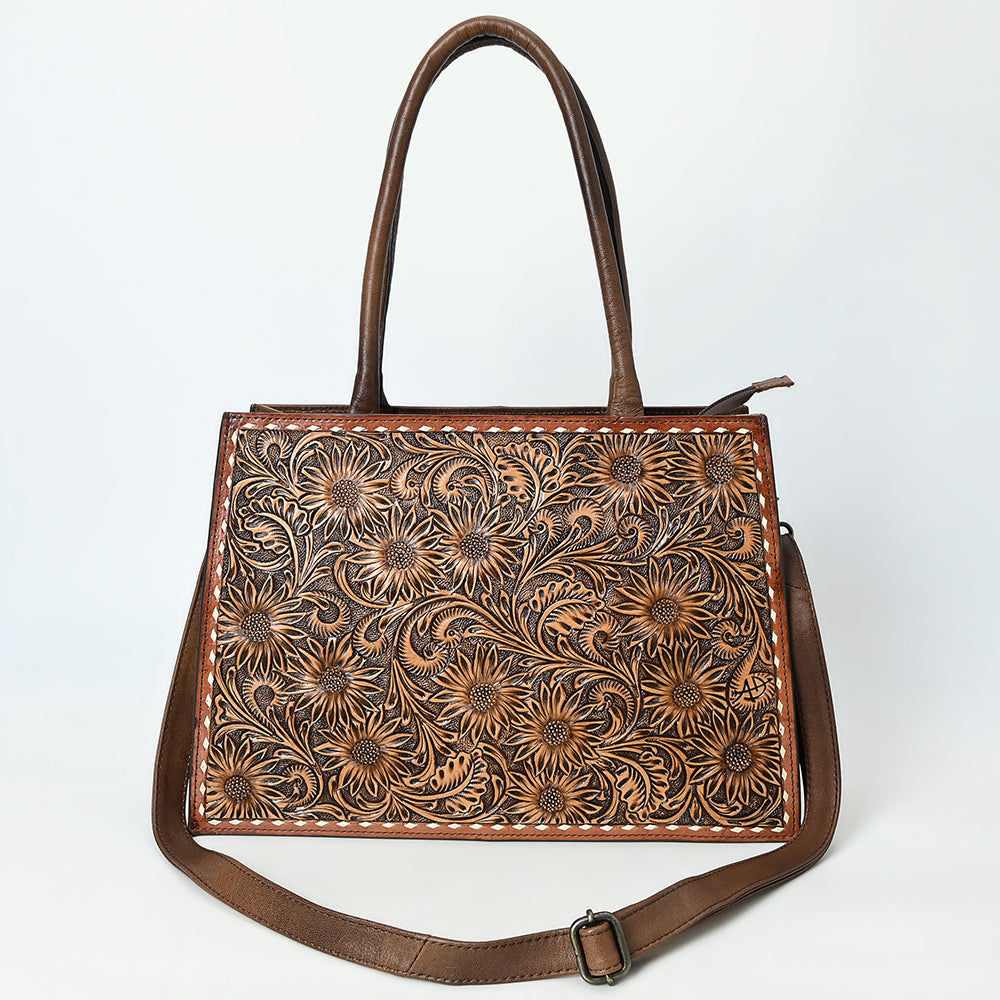 American Darling Tote Beautifully Hand Tooled Genuine Leather