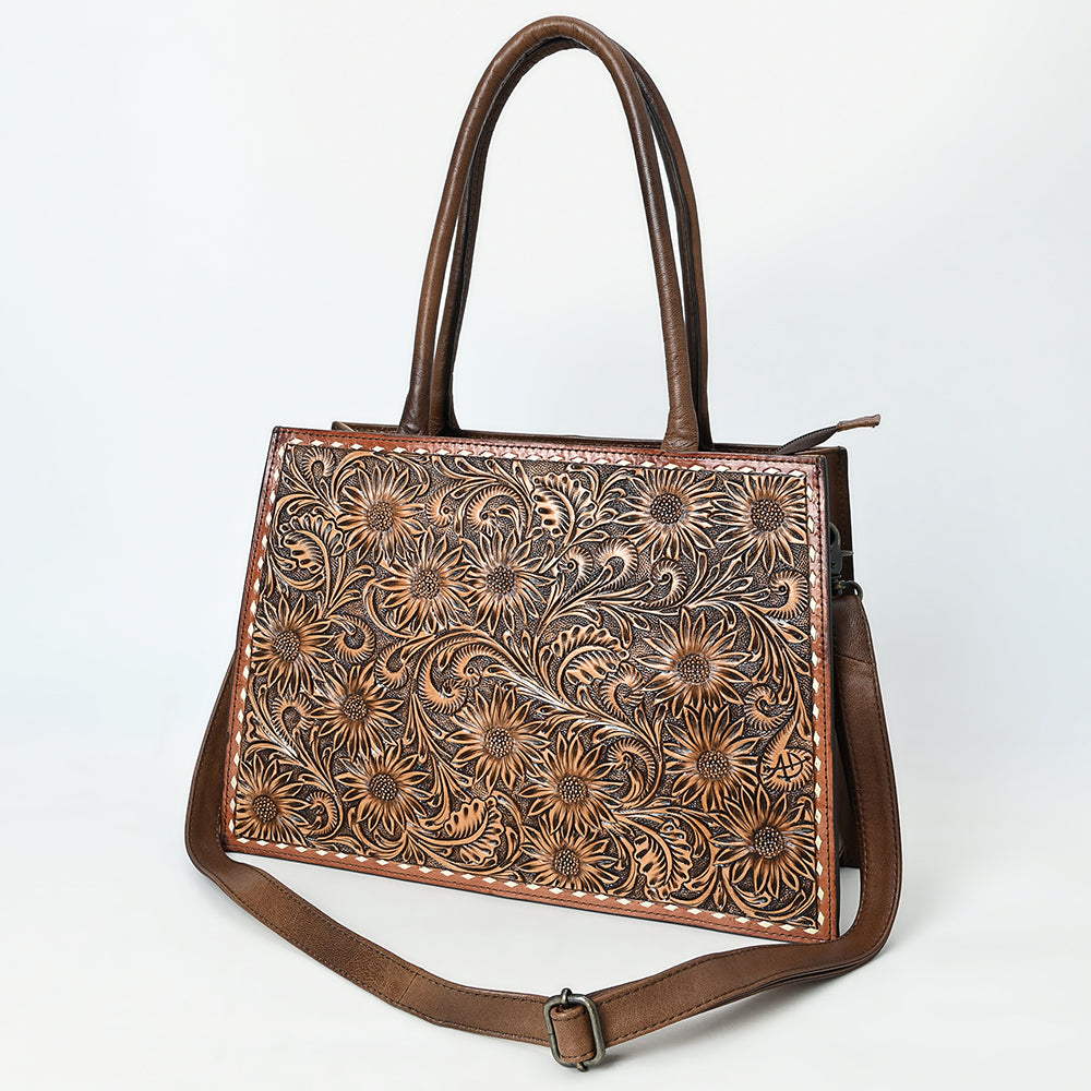 American Darling Tote Beautifully Hand Tooled Genuine Leather