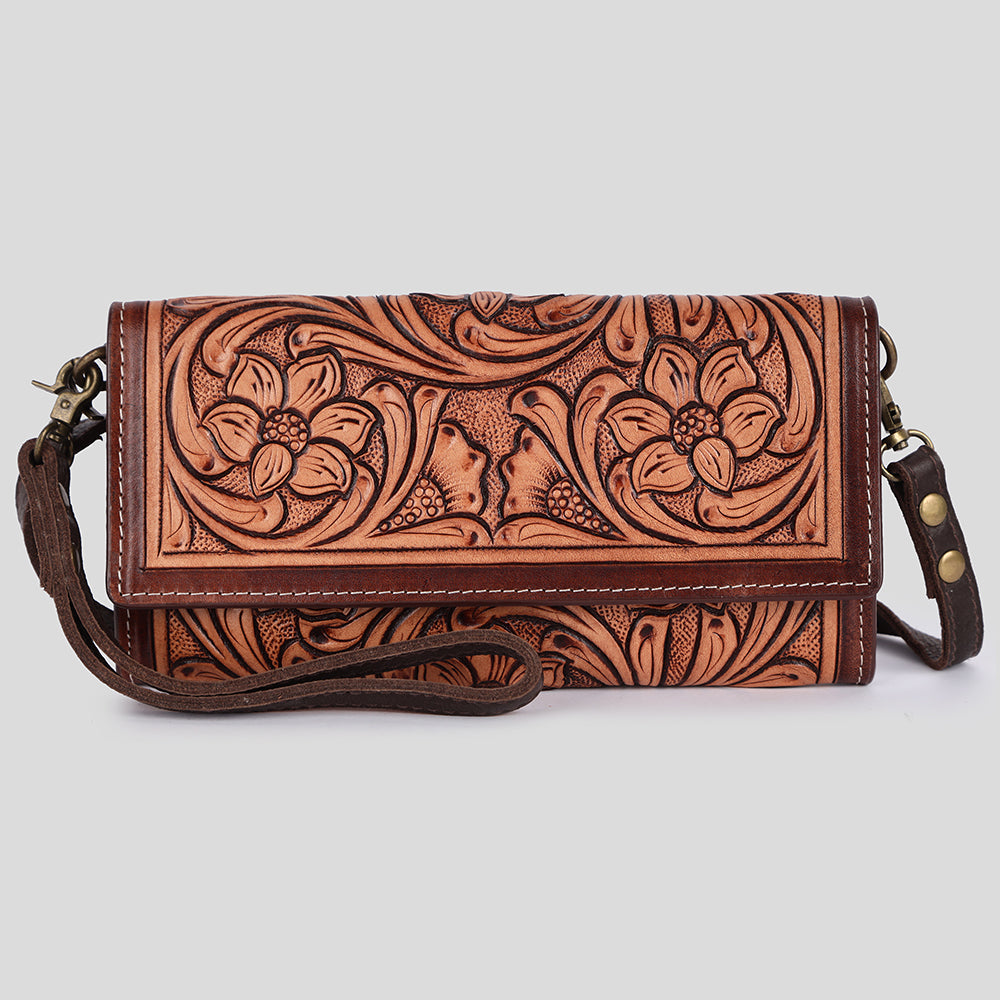 American Darling Hand-Tooled Genuine Leather Wallet
