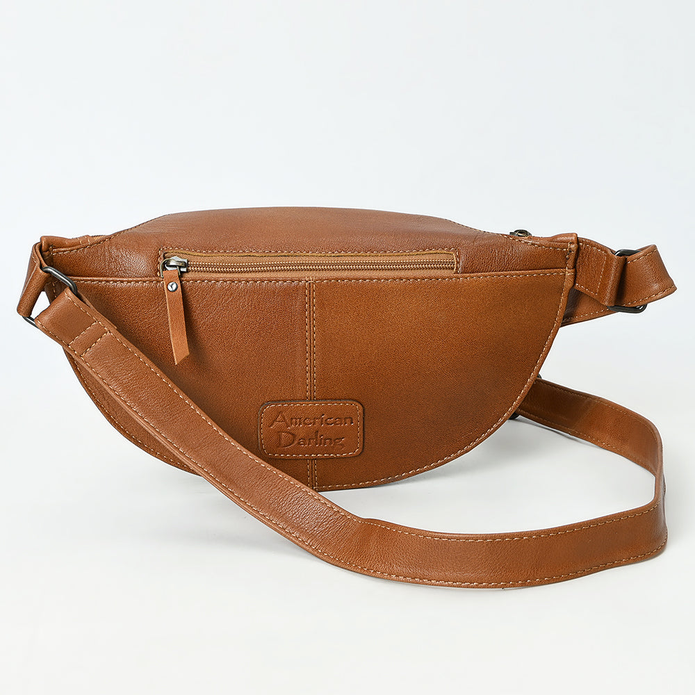 American Darling Fanny Pack Beautifully Hand Tooled Genuine Leather