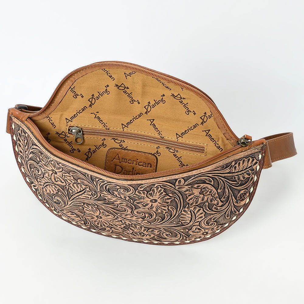 American Darling Fanny Pack Beautifully Hand Tooled Genuine Leather