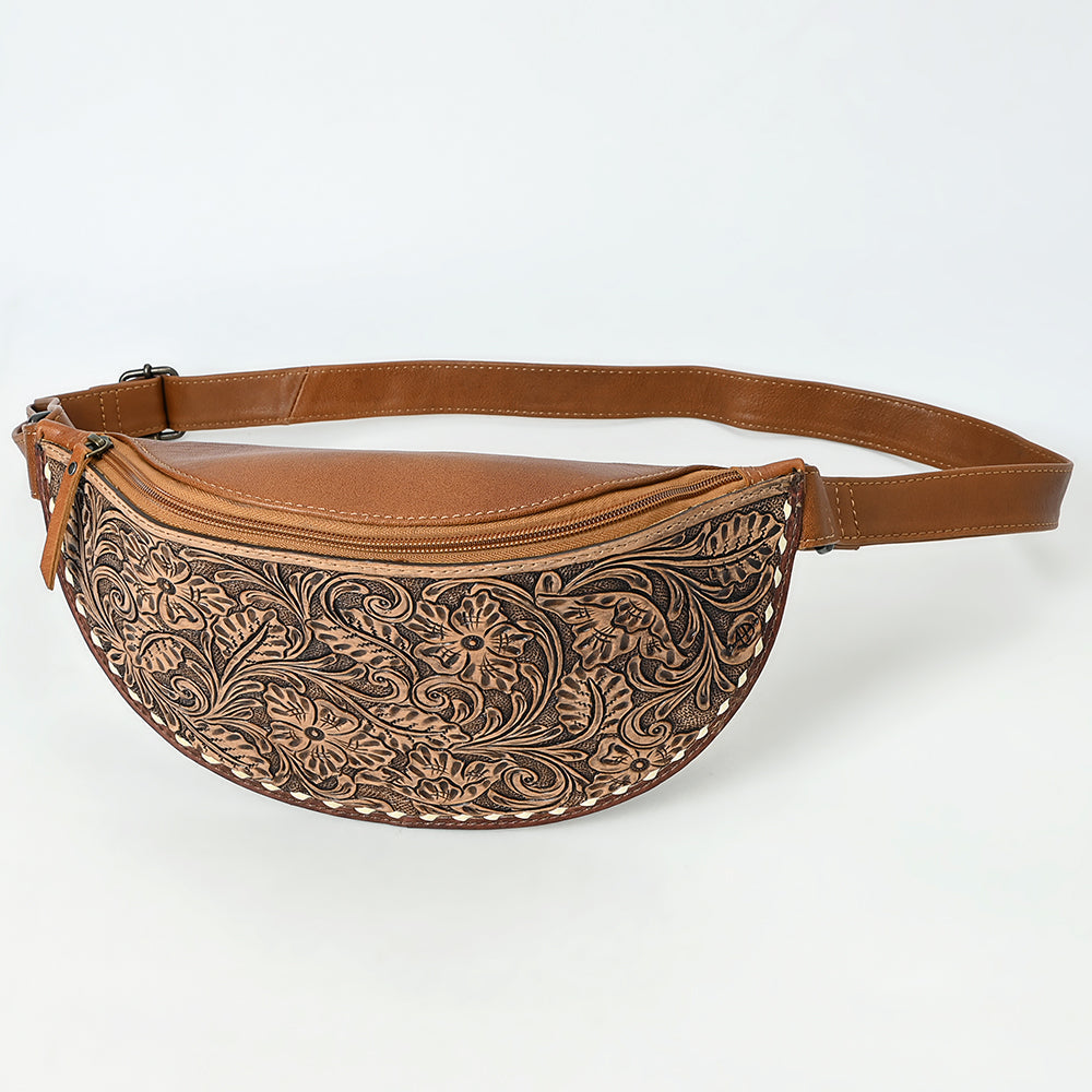 American Darling Fanny Pack Beautifully Hand Tooled Genuine Leather