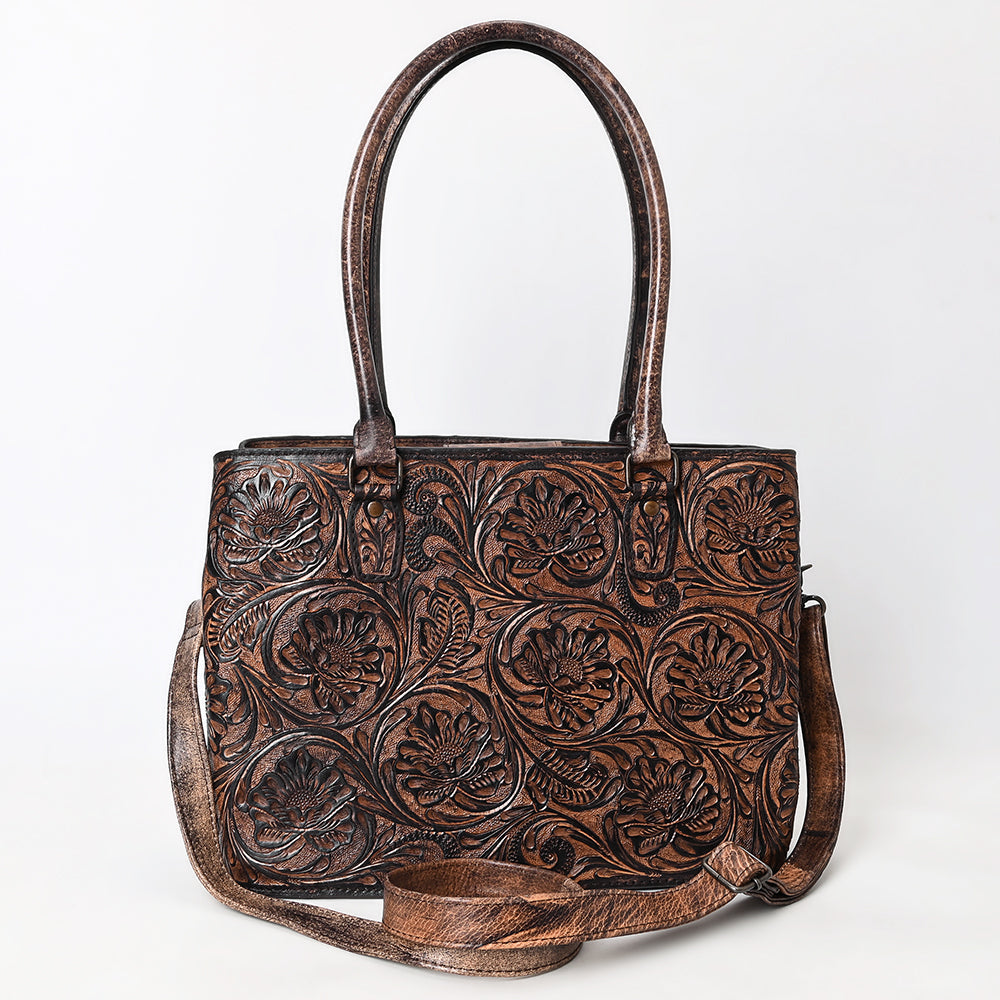 American Darling Tote Beautifully Hand Tooled Genuine Leather women bag western handbag purse | Travel Bags College Casual