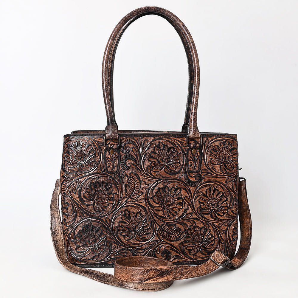 American Darling Tote Beautifully Hand Tooled Genuine Leather