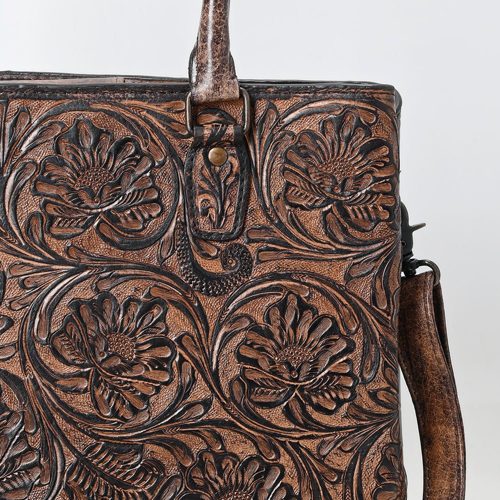 American Darling Tote Beautifully Hand Tooled Genuine Leather