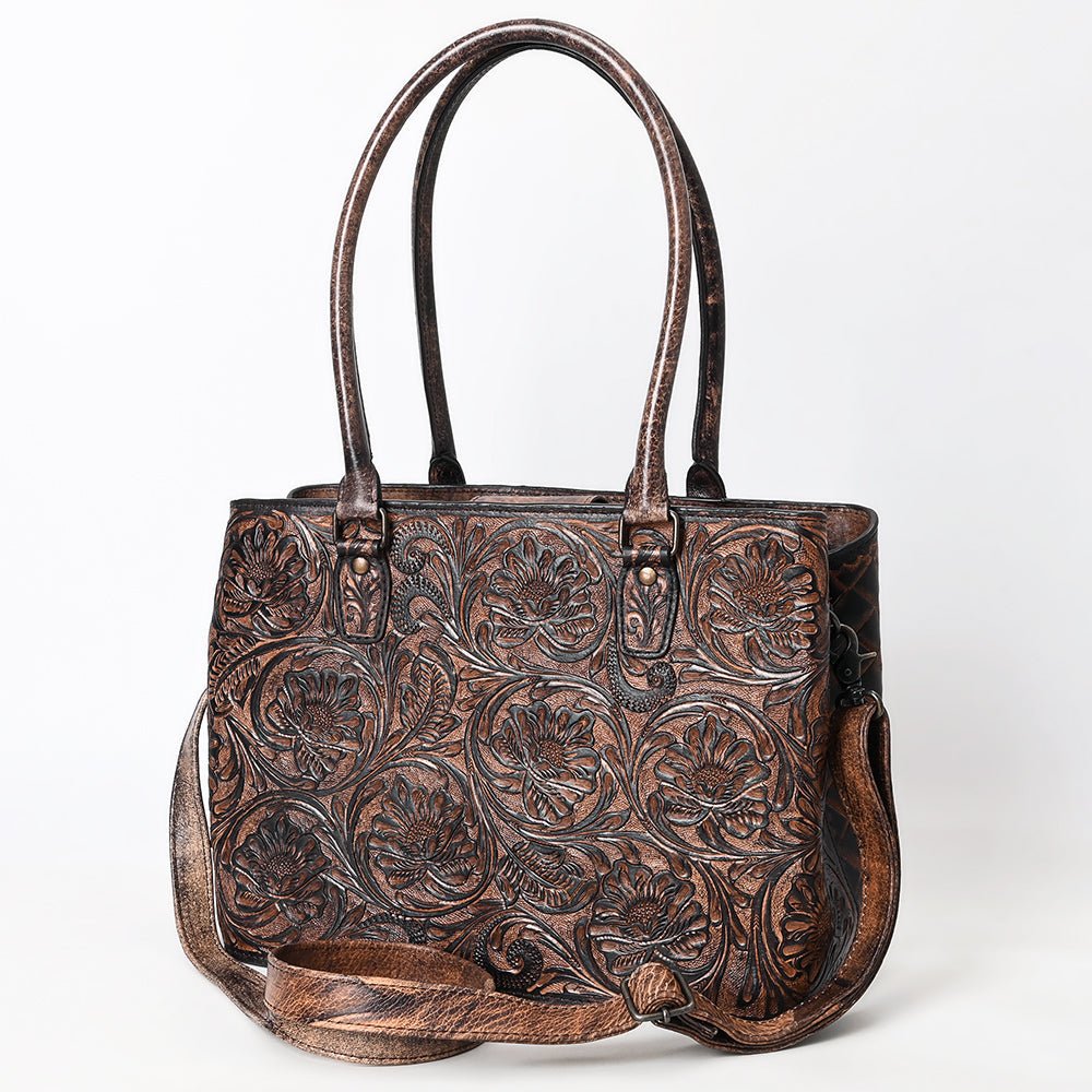 American Darling Tote Beautifully Hand Tooled Genuine Leather