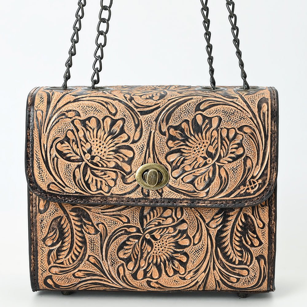 American Darling Small Crossbody Beautifully Hand Tooled Genuine Leather