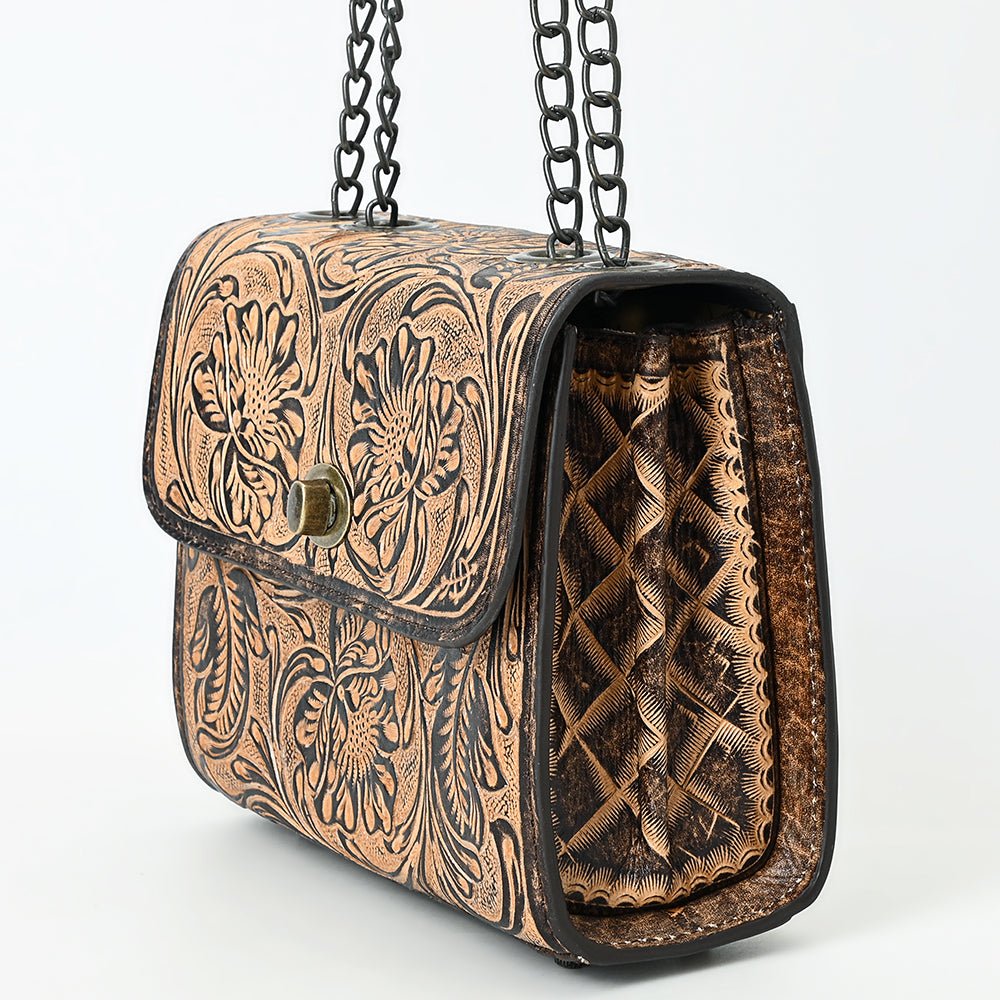 American Darling Small Crossbody Beautifully Hand Tooled Genuine Leather