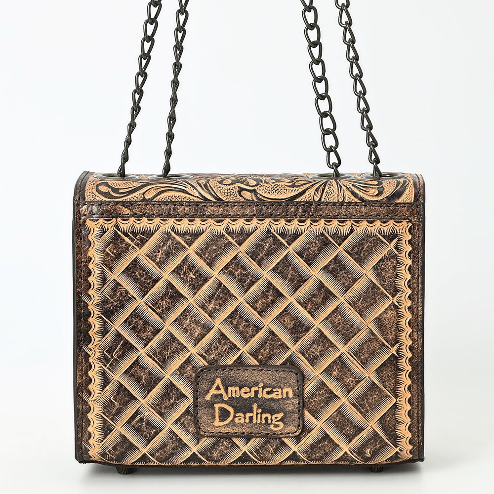 American Darling Small Crossbody Beautifully Hand Tooled Genuine Leather
