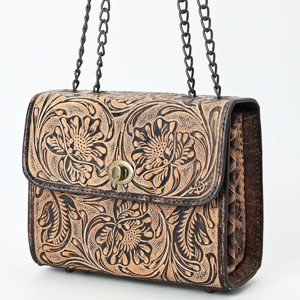 American Darling Small Crossbody Beautifully Hand Tooled Genuine Leather