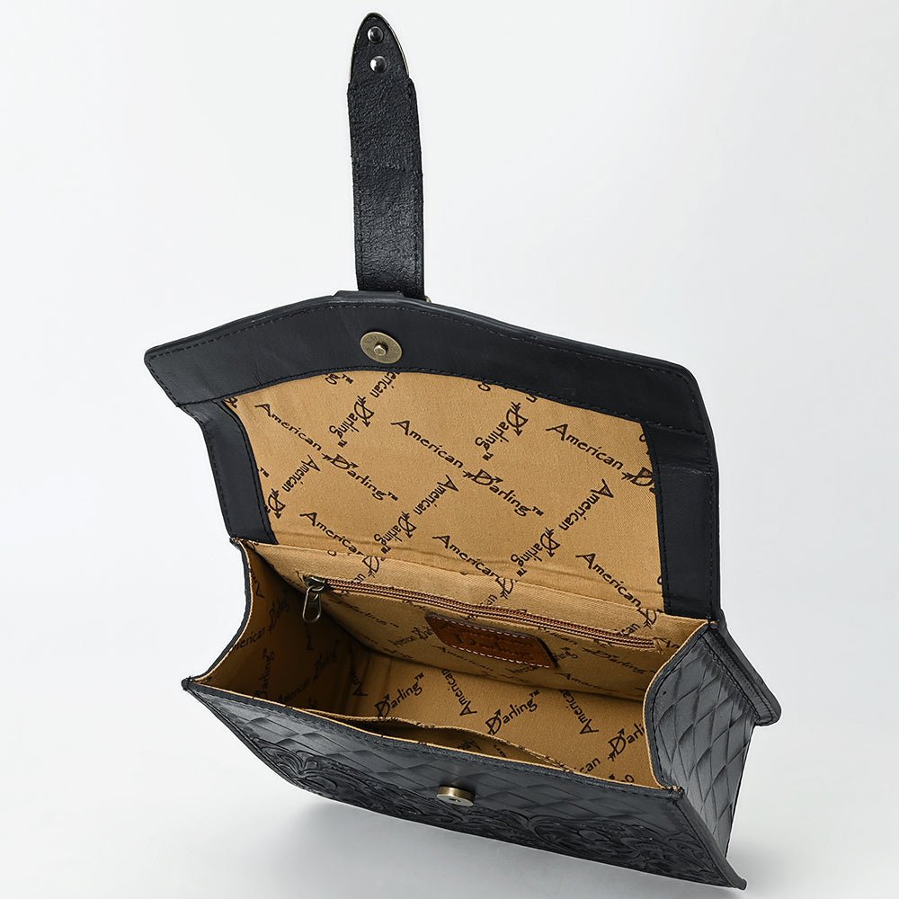 American Darling Small Crossbody Beautifully Hand Tooled Genuine Leather