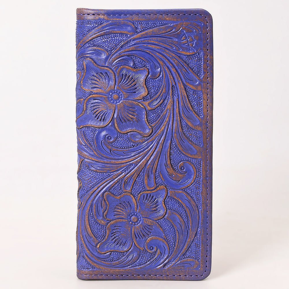American Darling Clutch Beautifully Hand Tooled Genuine Leather