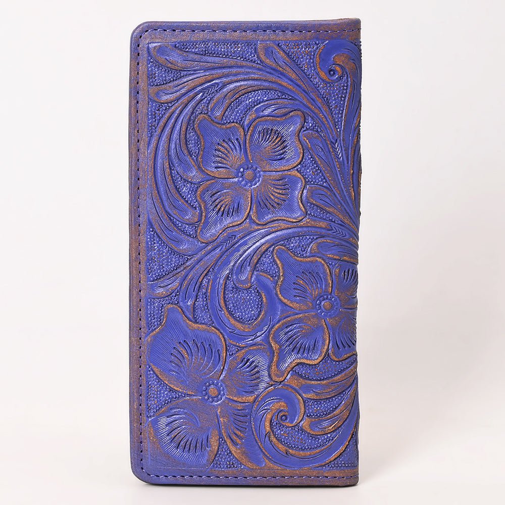 American Darling Clutch Beautifully Hand Tooled Genuine Leather