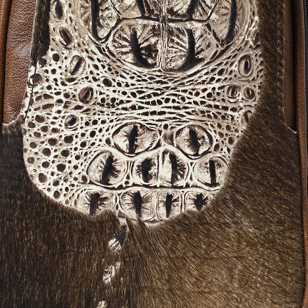 American Darling Sling Crocodile embossed Genuine Leather women bag western handbag purse | for