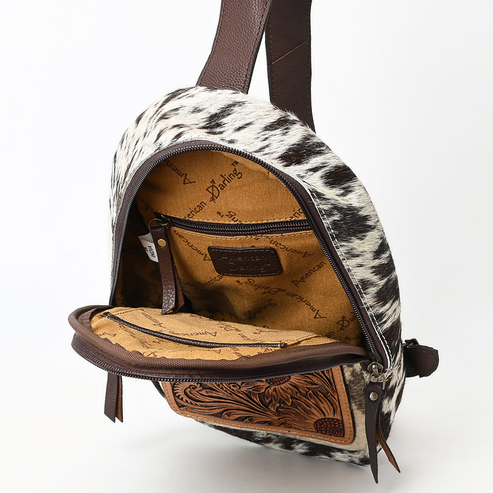 American Darling Sling Beautifully Hand Tooled Hair-On Genuine Leather