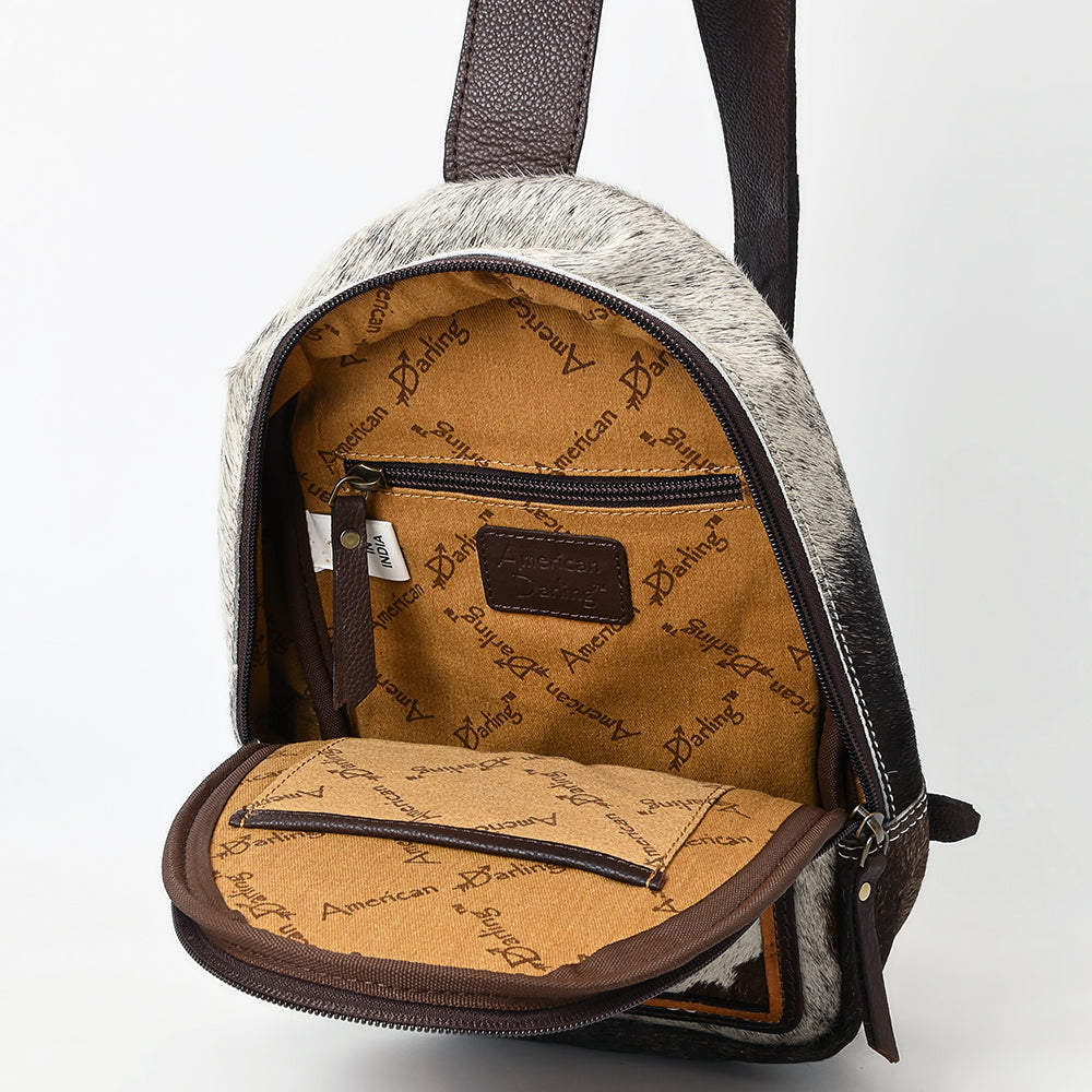 American Darling Sling Beautifully Hand Tooled Hair-On Genuine Leather