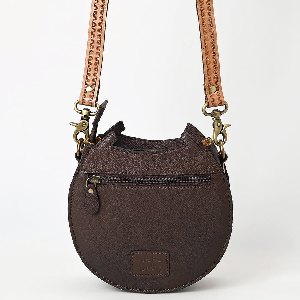 American Darling Canteen Hand Tooled Genuine Leather