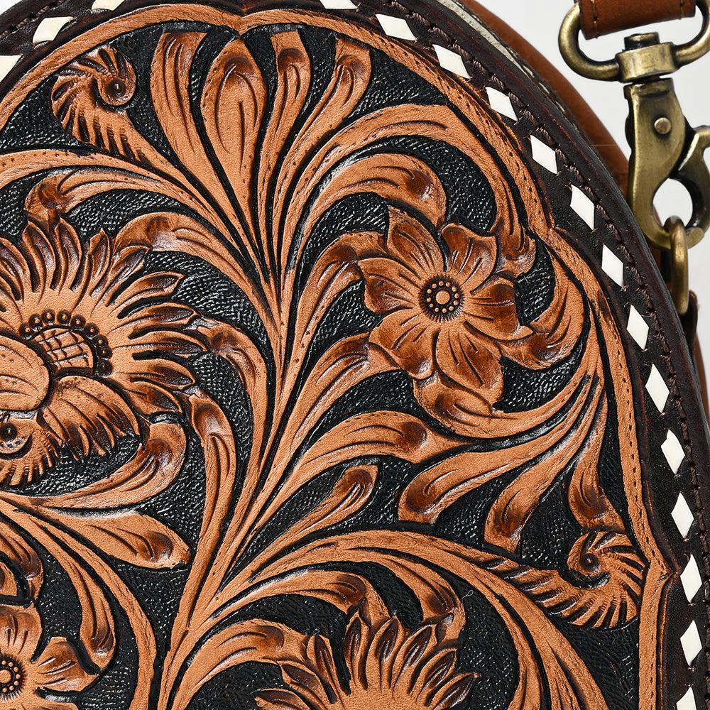 American Darling Canteen Beautifully Hand Tooled Genuine Leather