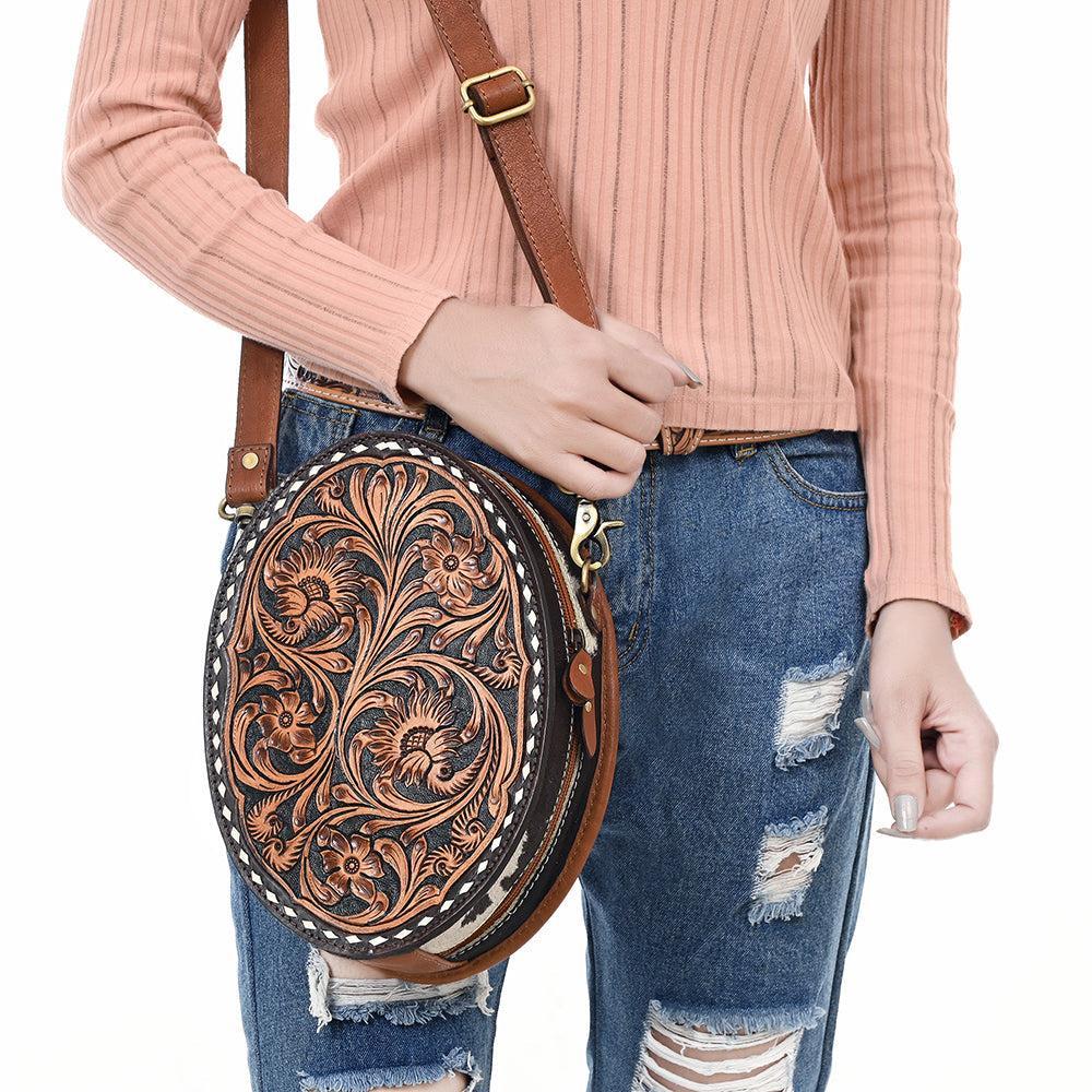American Darling Canteen Beautifully Hand Tooled Genuine Leather