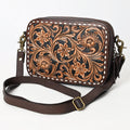 American Darling Hand-Tooled Genuine Leather Crossbody Bag
