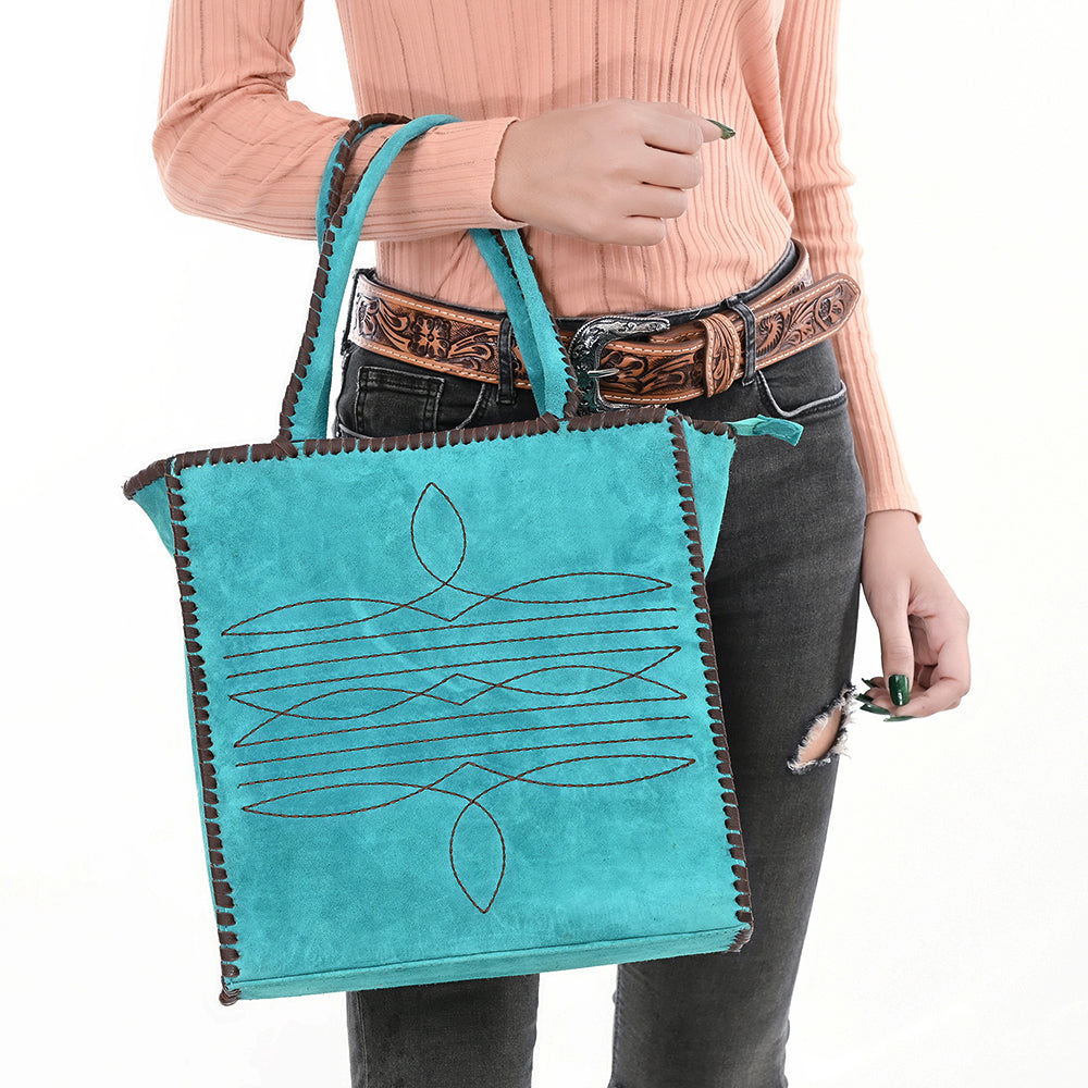 American Darling Tote Genuine Suede Leather