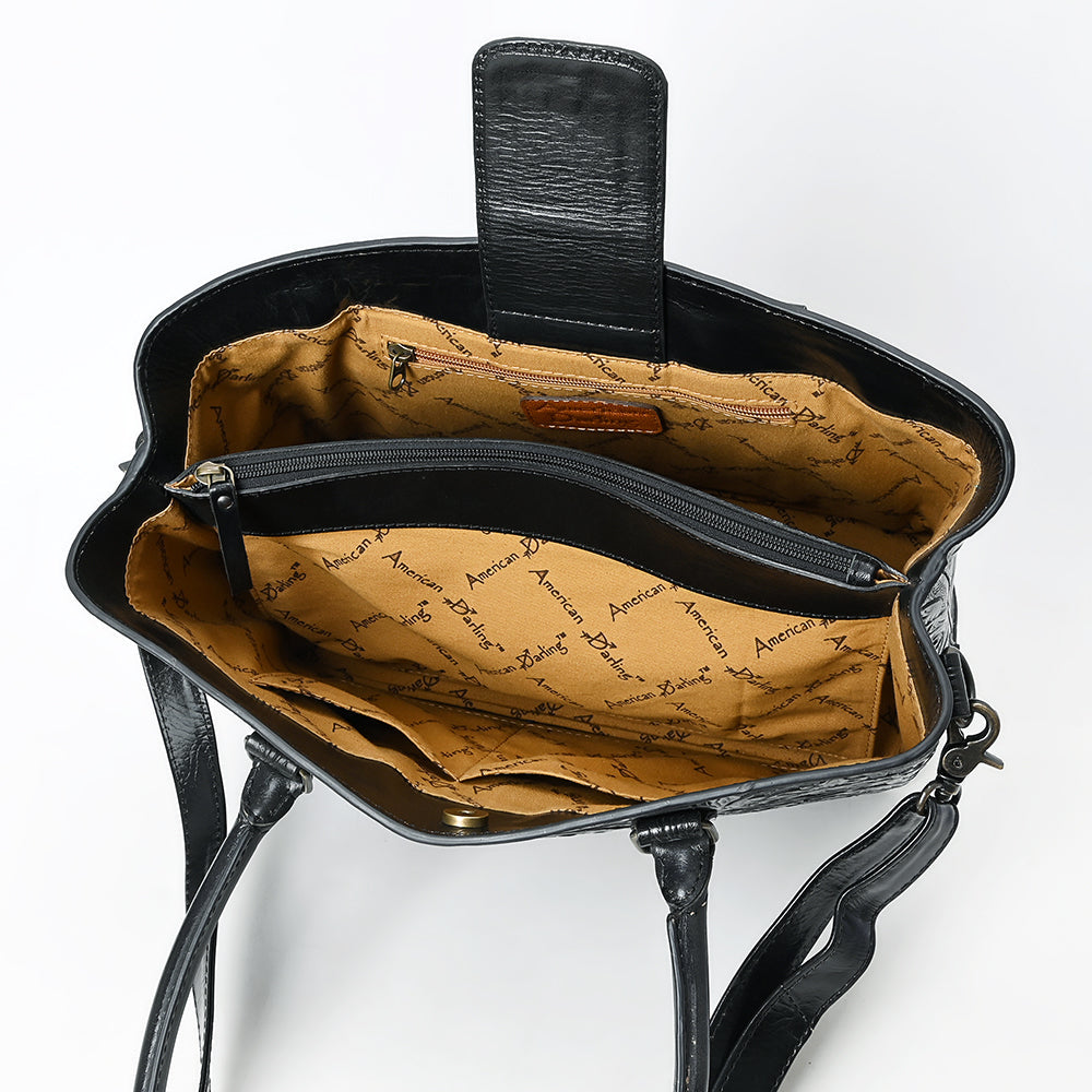 American Darling Tote Hand Tooled Genuine Leather
