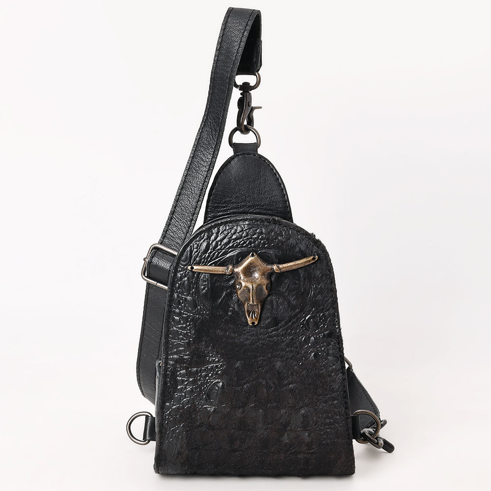 American Darling Sling Hair-On Crocodile embossed Genuine Leather