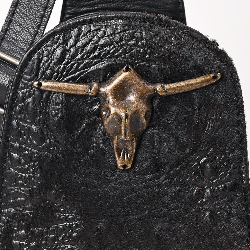 American Darling Sling Hair-On Crocodile embossed Genuine Leather