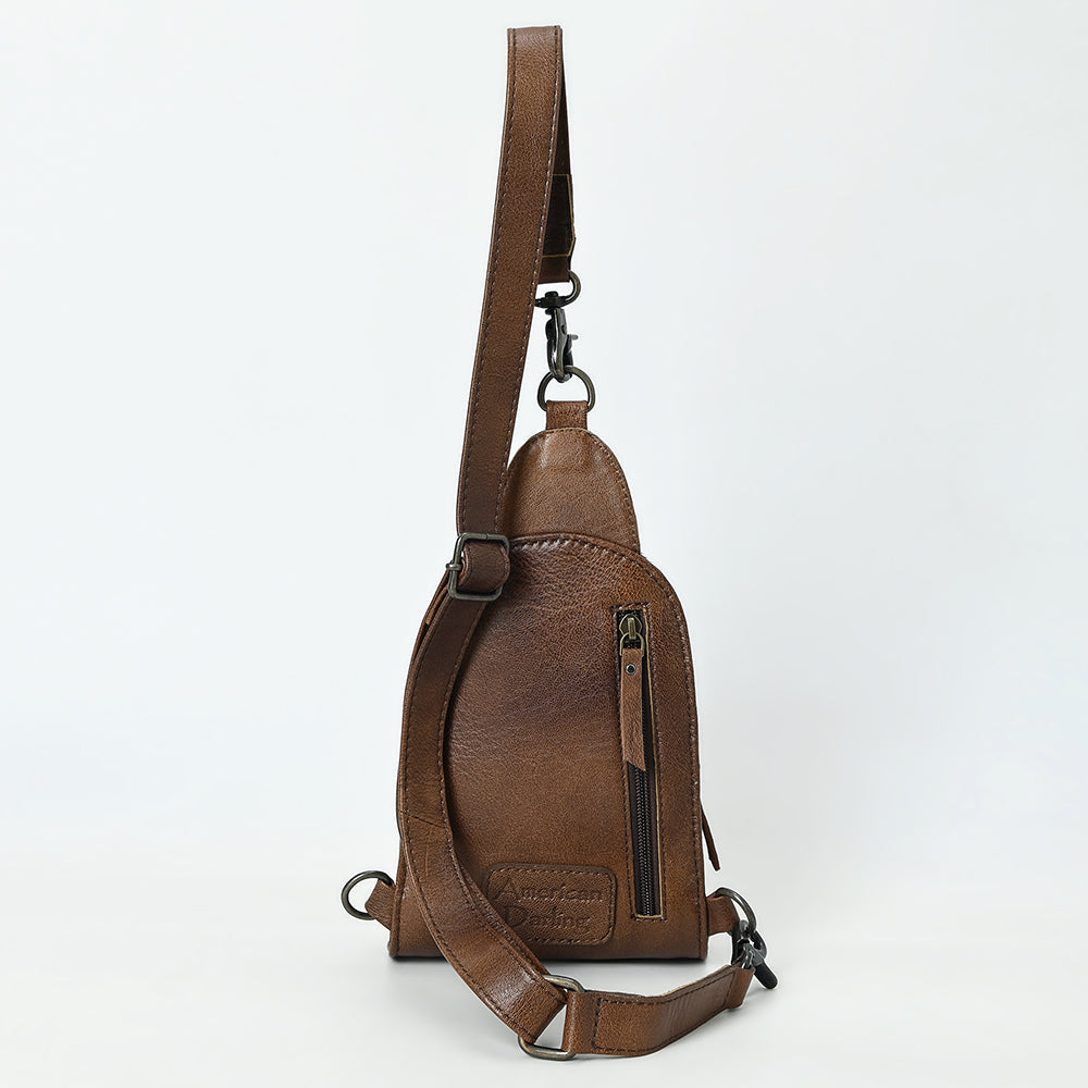 American Darling Sling Hair-On Crocodile embossed Genuine Leather