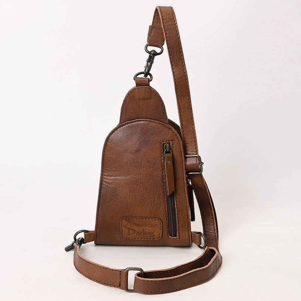 American Darling Sling Hair-On Crocodile embossed Genuine Leather