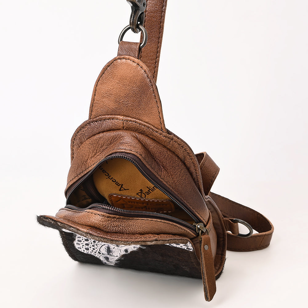 American Darling Sling Hair-On Crocodile embossed Genuine Leather