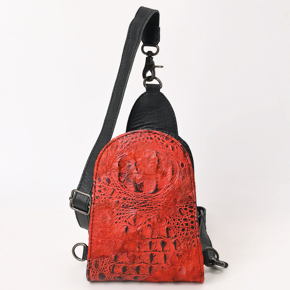 American Darling Sling Hair-On Crocodile embossed Genuine Leather