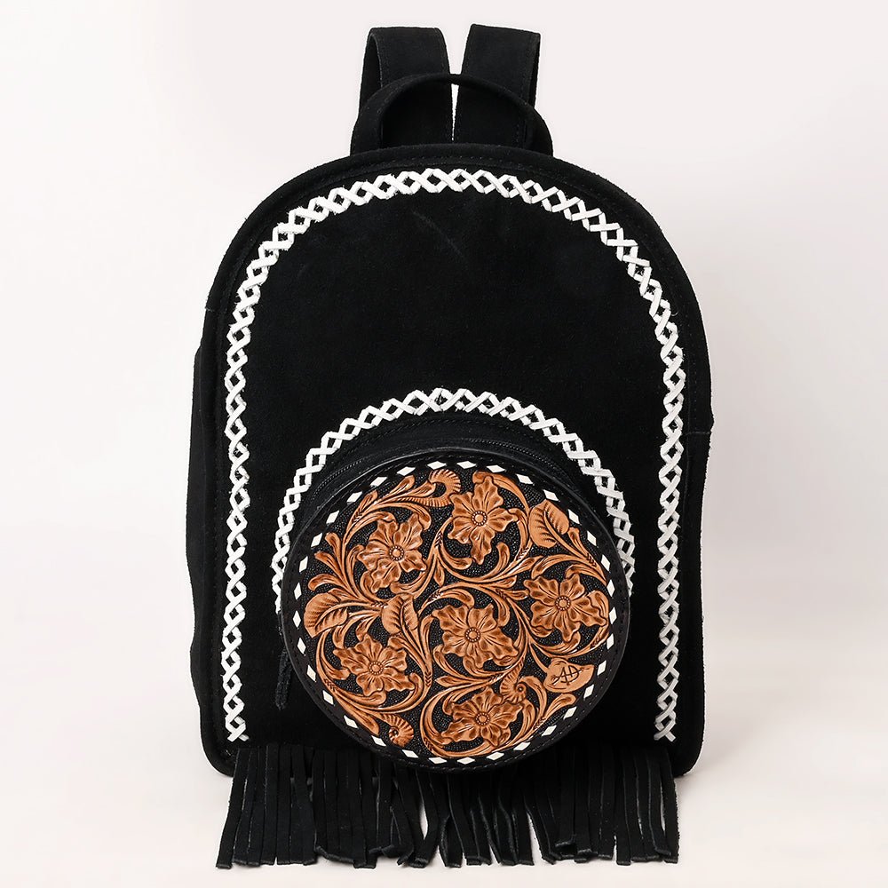American Darling Hand-Tooled Suede Leather Backpack