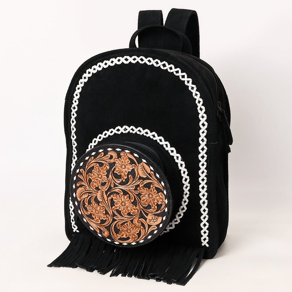 American Darling Hand-Tooled Suede Leather Backpack