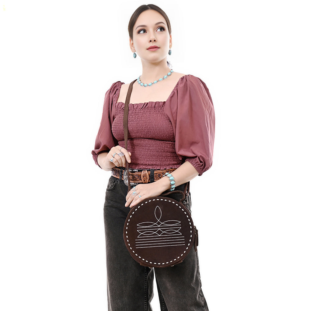 American Darling Canteen Genuine Suede Leather