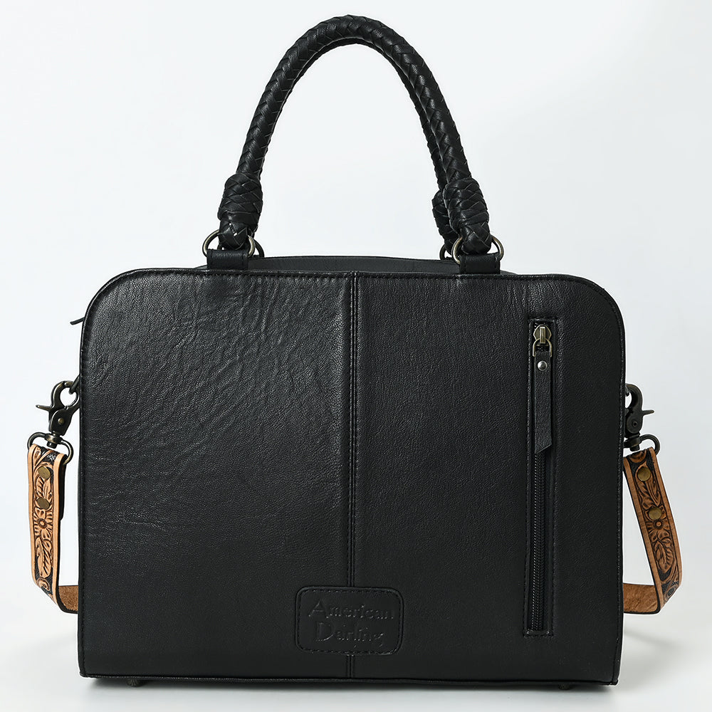 American Darling Tote Beautifully Hand Tooled Hair-On Genuine Leather
