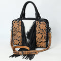 American Darling Tote Beautifully Hand Tooled Hair-On Genuine Leather