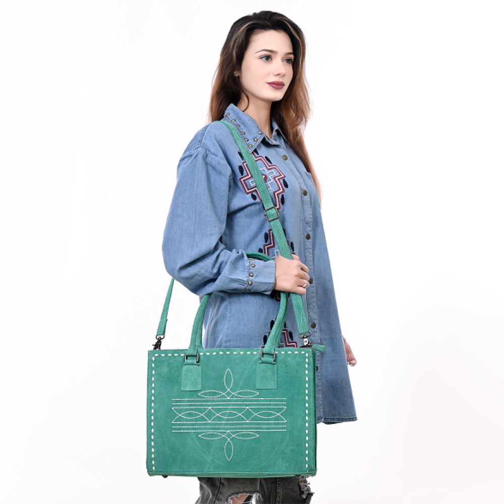 American Darling Tote Genuine Suede Leather