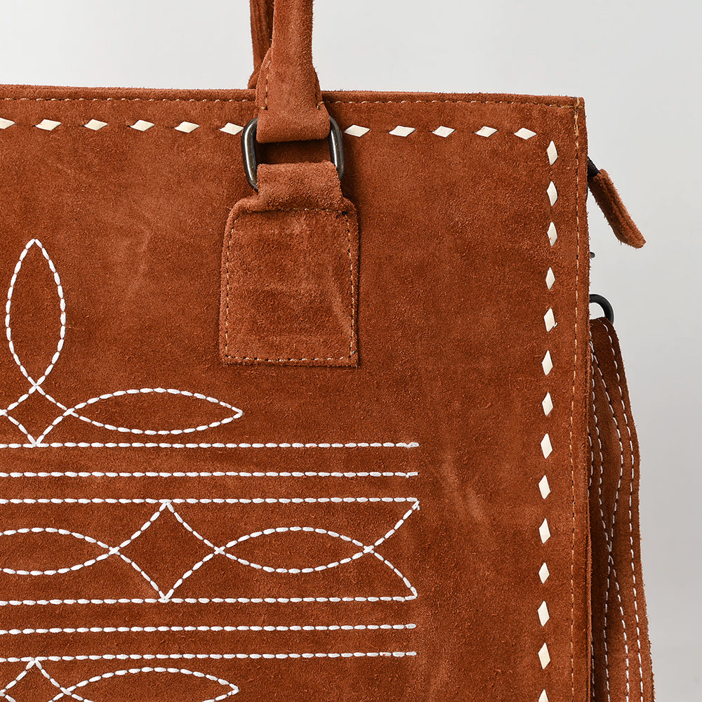 American Darling Tote Genuine Suede Leather