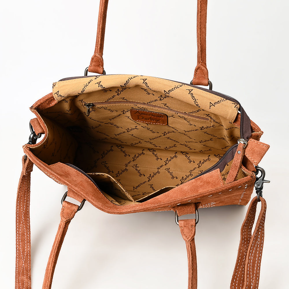 American Darling Tote Genuine Suede Leather
