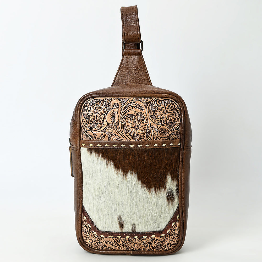 American Darling Sling Beautifully Hand Tooled Hair-On Genuine Leather