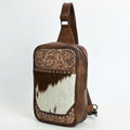 American Darling Sling Beautifully Hand Tooled Hair-On Genuine Leather