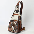 American Darling Hand-Tooled Hair-On Genuine Leather Sling Bag