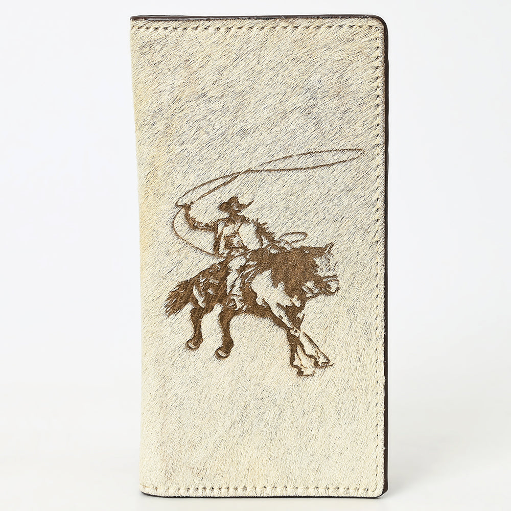 American Darling Wallet Western Genuine Leather Handcrafted Tall Checkbook Pocket Wallet with Multi Card Slots