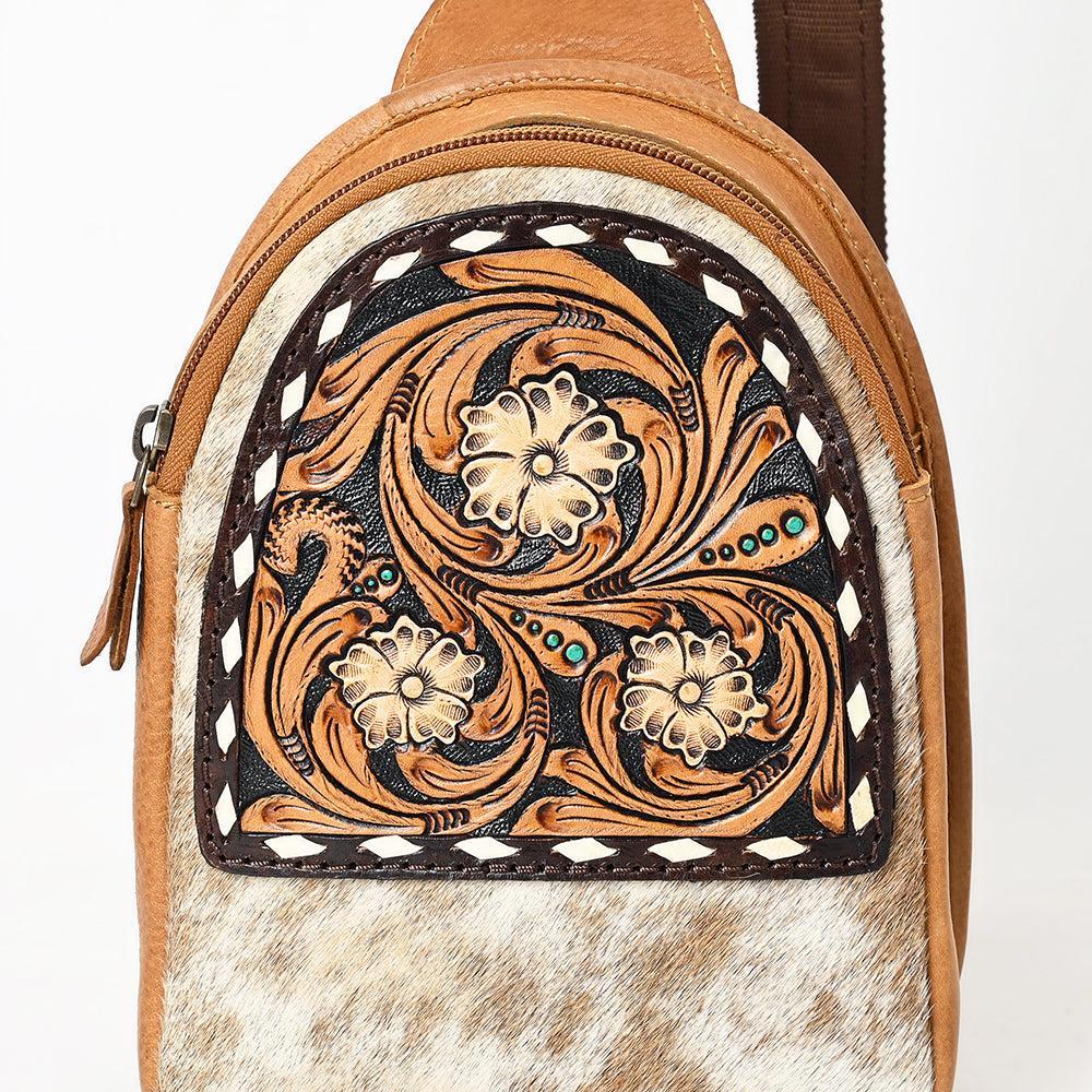 American Darling Hand-Tooled Genuine Leather Sling Bag