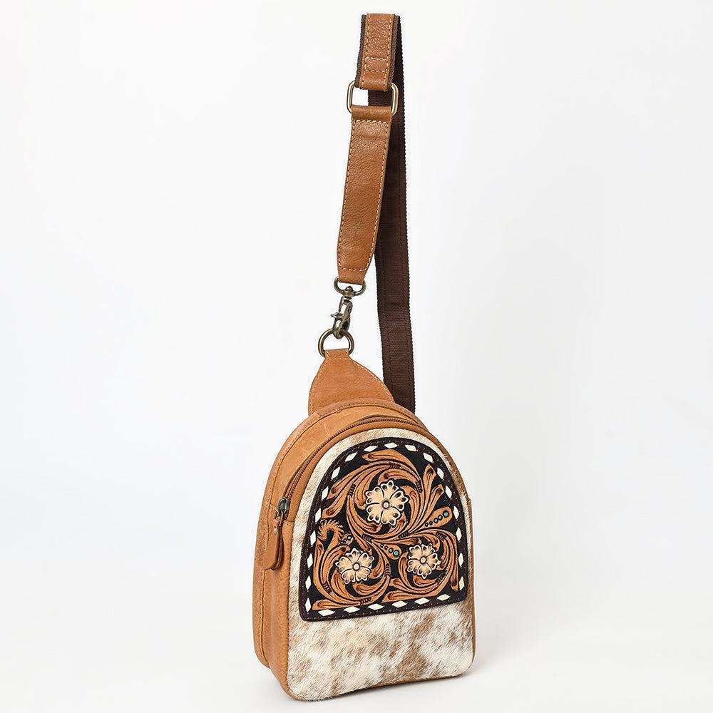 American Darling Hand-Tooled Genuine Leather Sling Bag