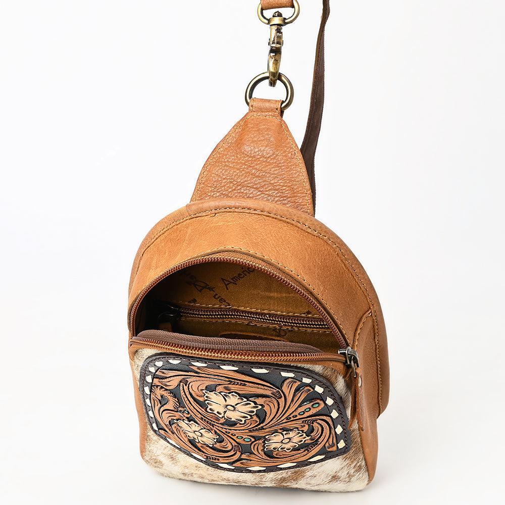 American Darling Hand-Tooled Genuine Leather Sling Bag