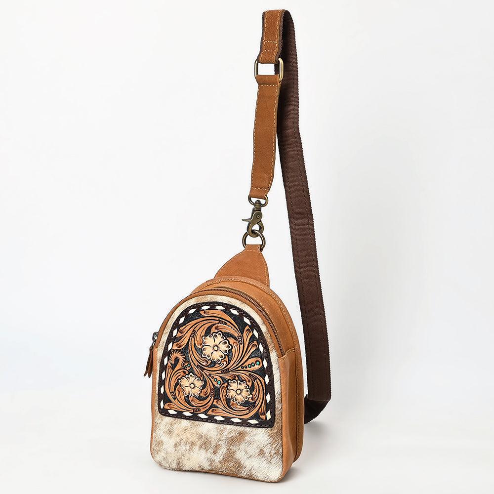 American Darling Hand-Tooled Genuine Leather Sling Bag