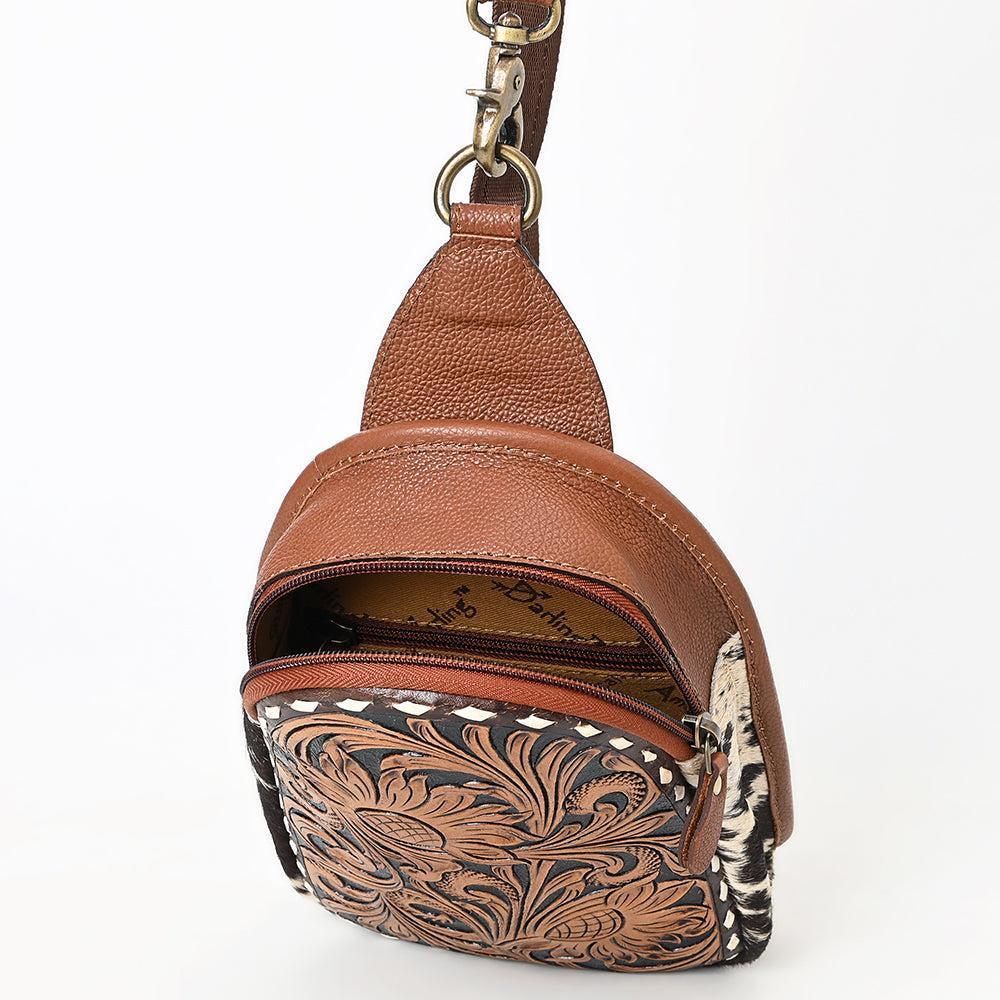 American Darling Sling Beautifully Hand Tooled Genuine Leather